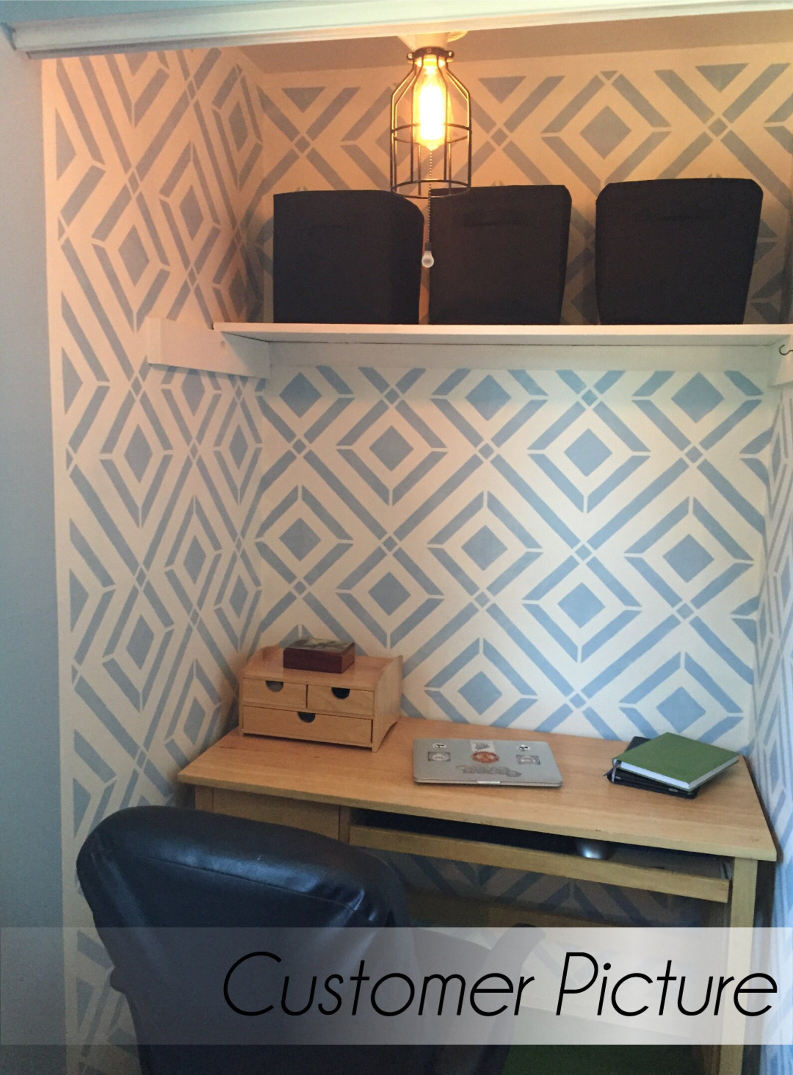 Geometric Wall Stencil Seamless Decor Stencil DIY Painting Etsy