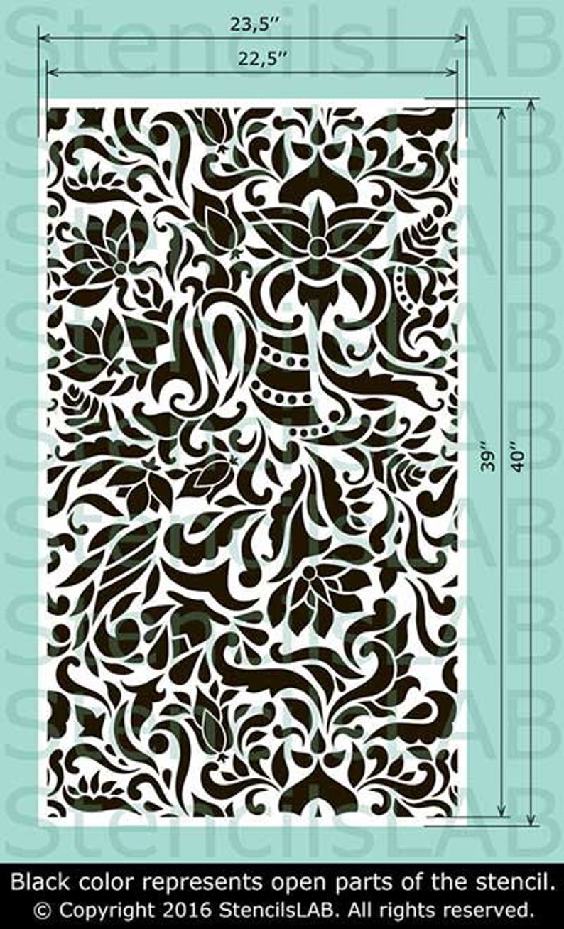 Large wall stencils for painting Modern wall stencils Etsy