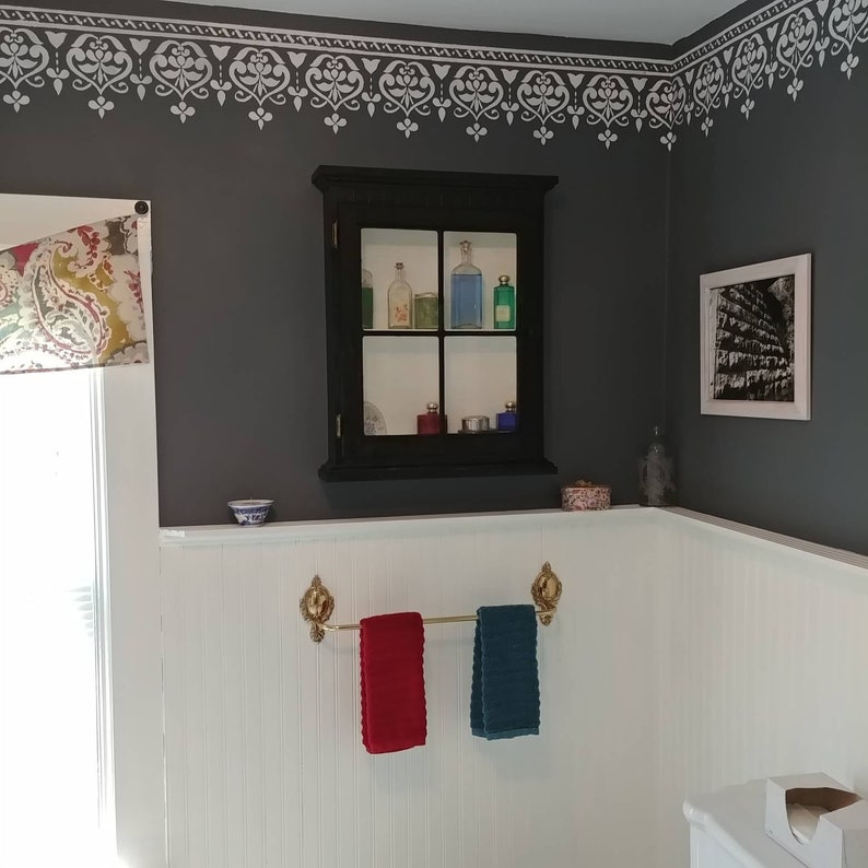 ROYAL Border Wall Stencil Furniture Stencils Wall Stencil Etsy Canada