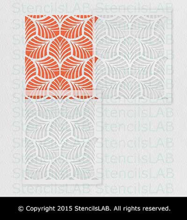 Wall Stencil Extra Large Wall Stencils Leaf Pattern Wall Etsy Canada