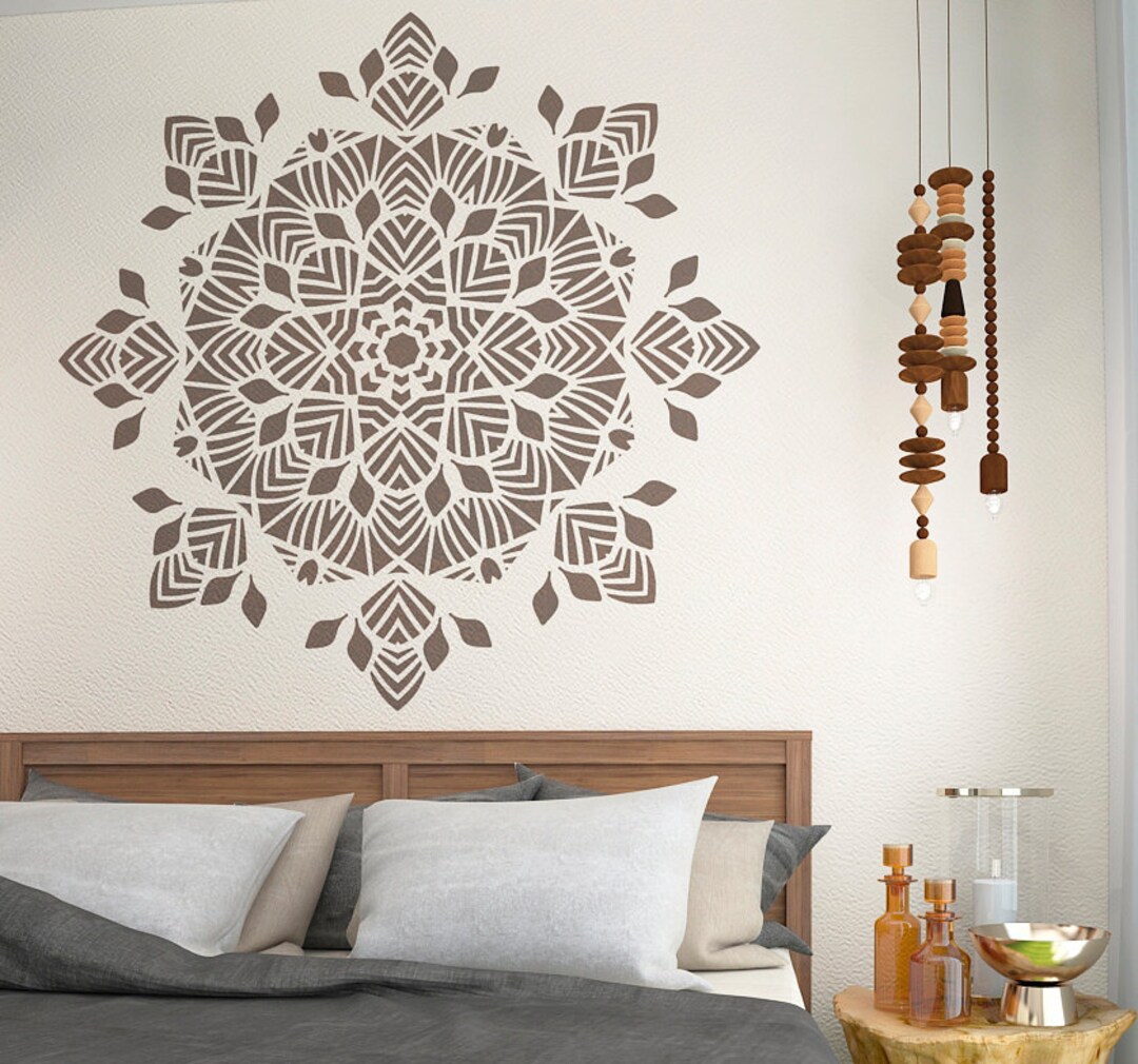 Spiritual Journey Mandala Stencil Mandala Stencil Wall Stencils