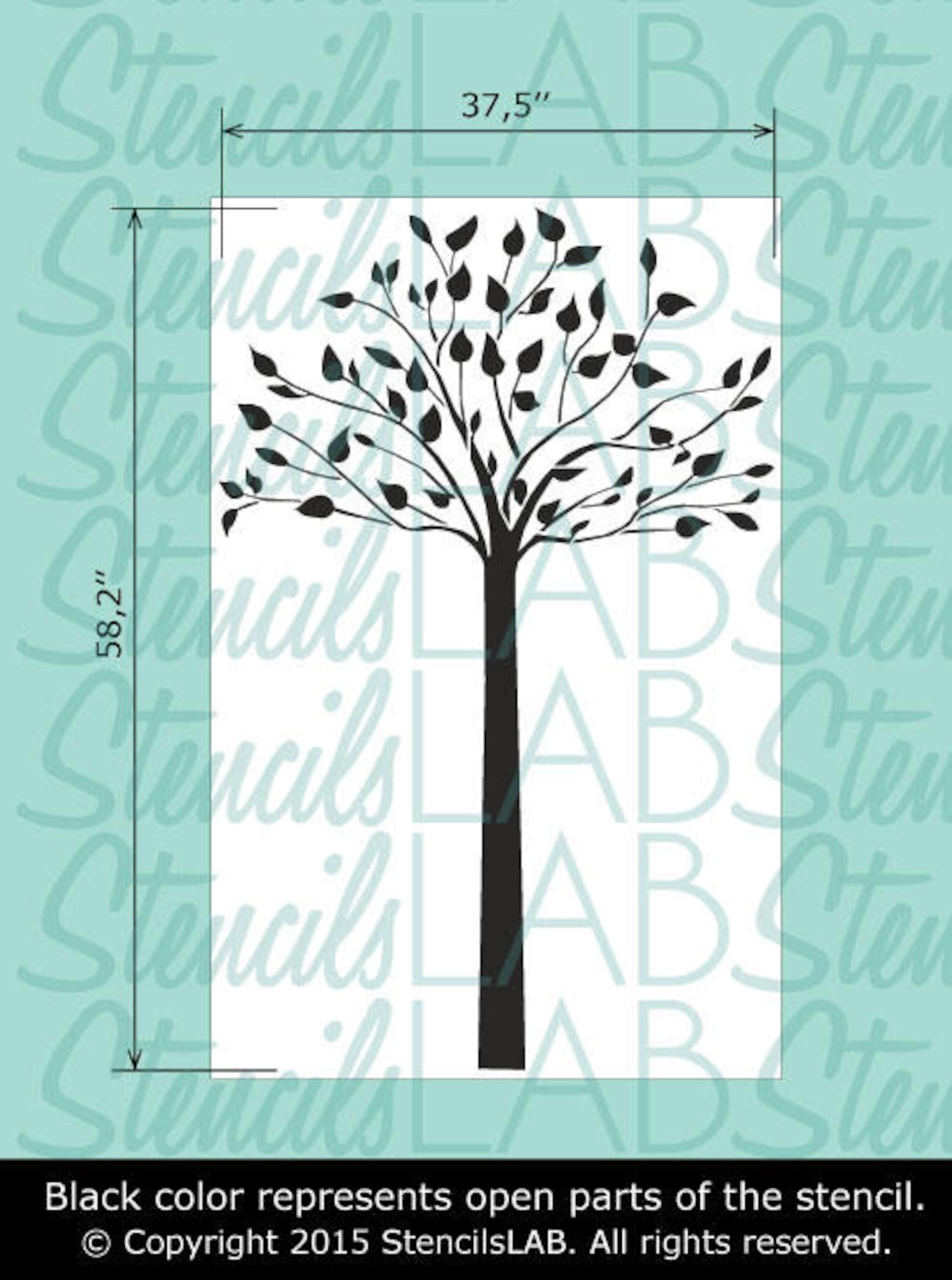 Large Tree Wall Stencil Large Wall Stencil Tree Wall Etsy Australia