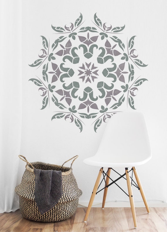 Large Mandala Stencil Large Floor Stencils Reusable Mandala Etsy