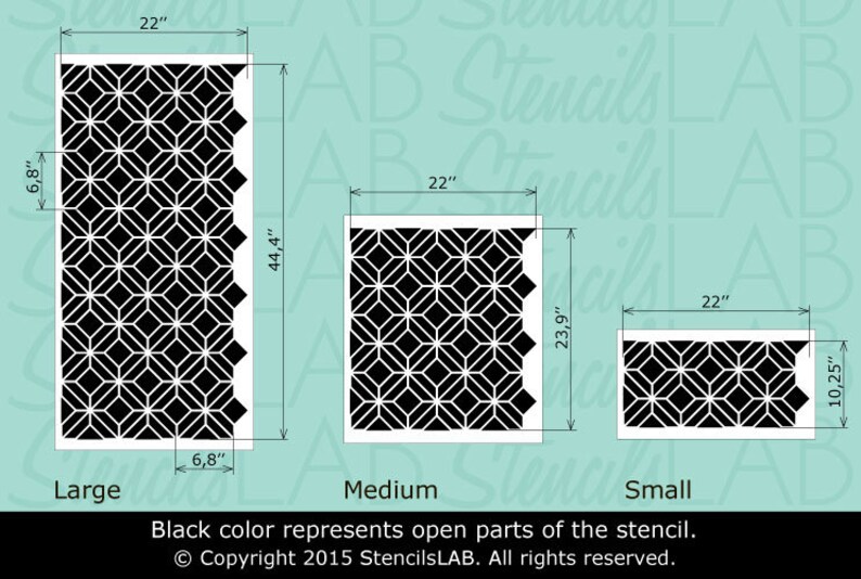 Modern Wall Painting Stencil Reusable Large Stencils For DIY Decor Moroccan Pattern Allover Wall Stencils