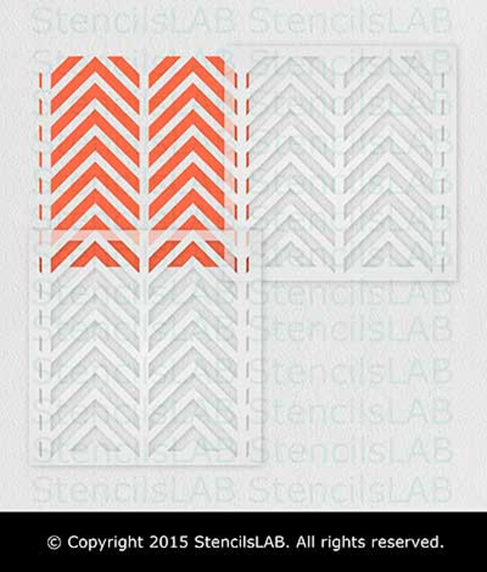 Chevron Wall Stencil Allover Geometric Wall Stencil Modern Etsy