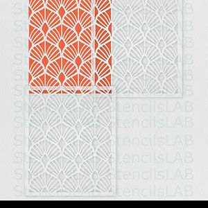 Large Decorative Wall Stencils Wall Stencil Geometic Pattern All Over Wall Stencils image 8