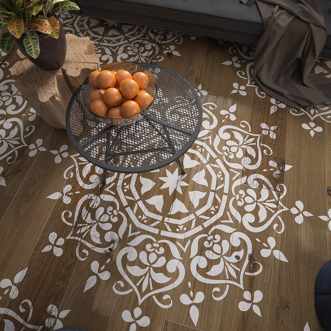 Decorative Mandala Stencil Betul for Furniture, Floors and DIY Decor –  RoyalWallSkins