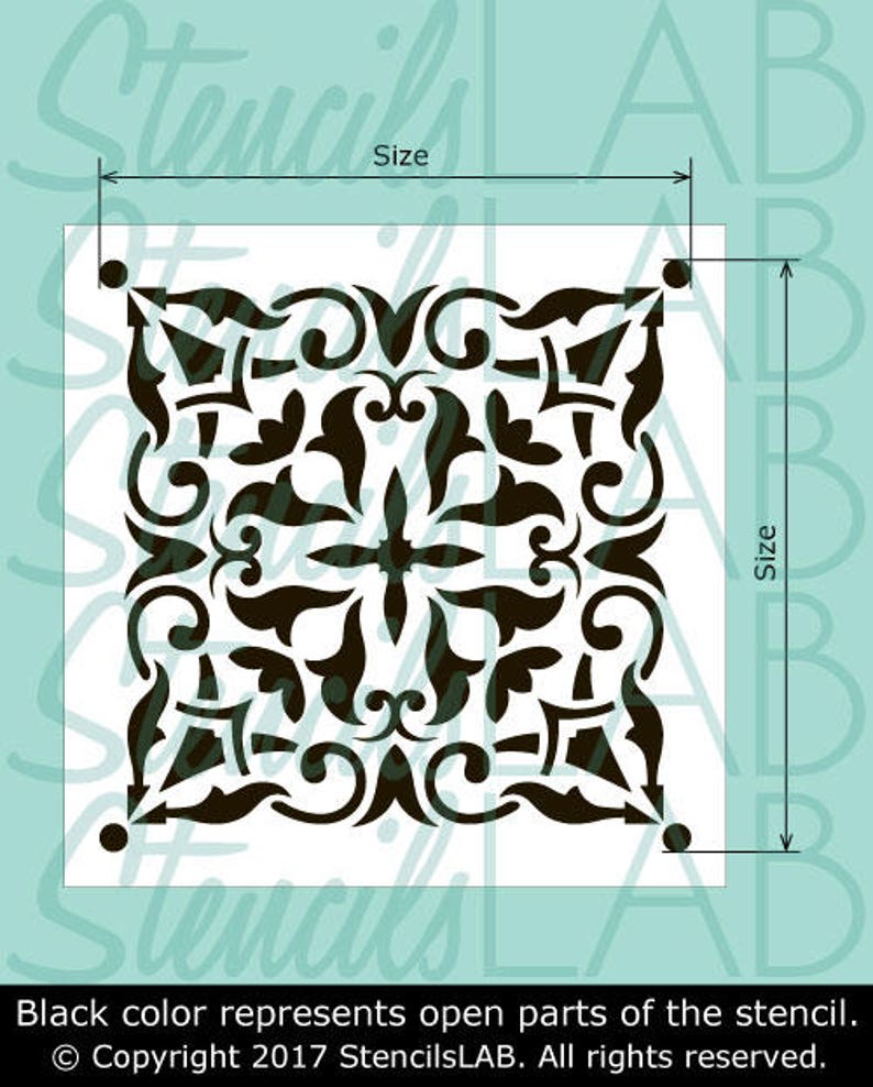tile floor stencil tile stencil furniture stencil wall etsy