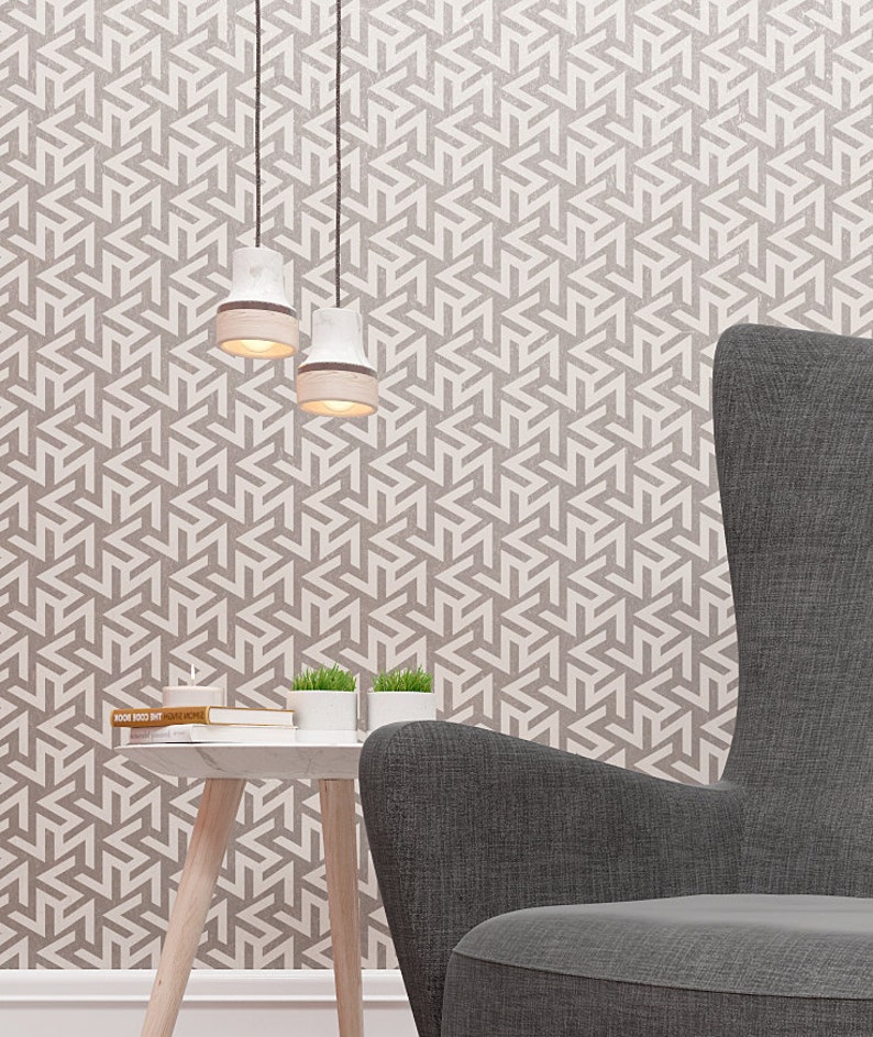 Geometric Wall Stencil Modern Geometric Allover Pattern Etsy geometric-wall-stencil-modern-geometric-allover-pattern-etsy