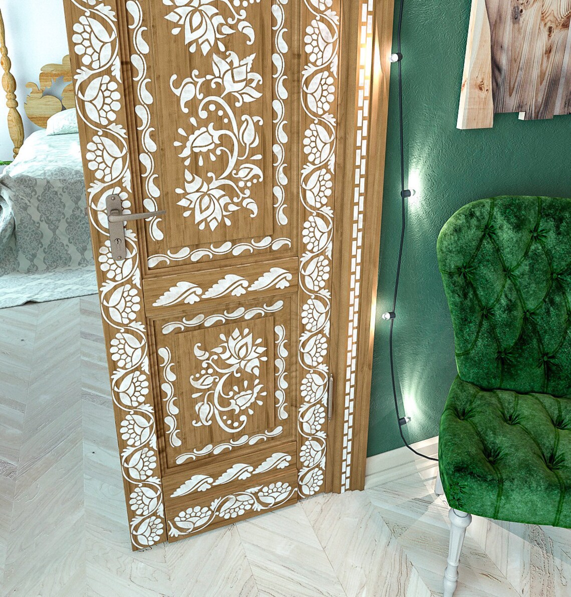 Boho Stencil Kit Furniture Stencil Kit Boho Furniture Etsy