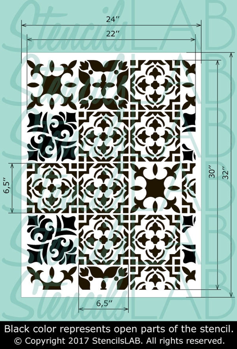 Large Stencil For Paint Allover Wall Stencils Stencil for painting Tiles Pattern Wall Stencil Large