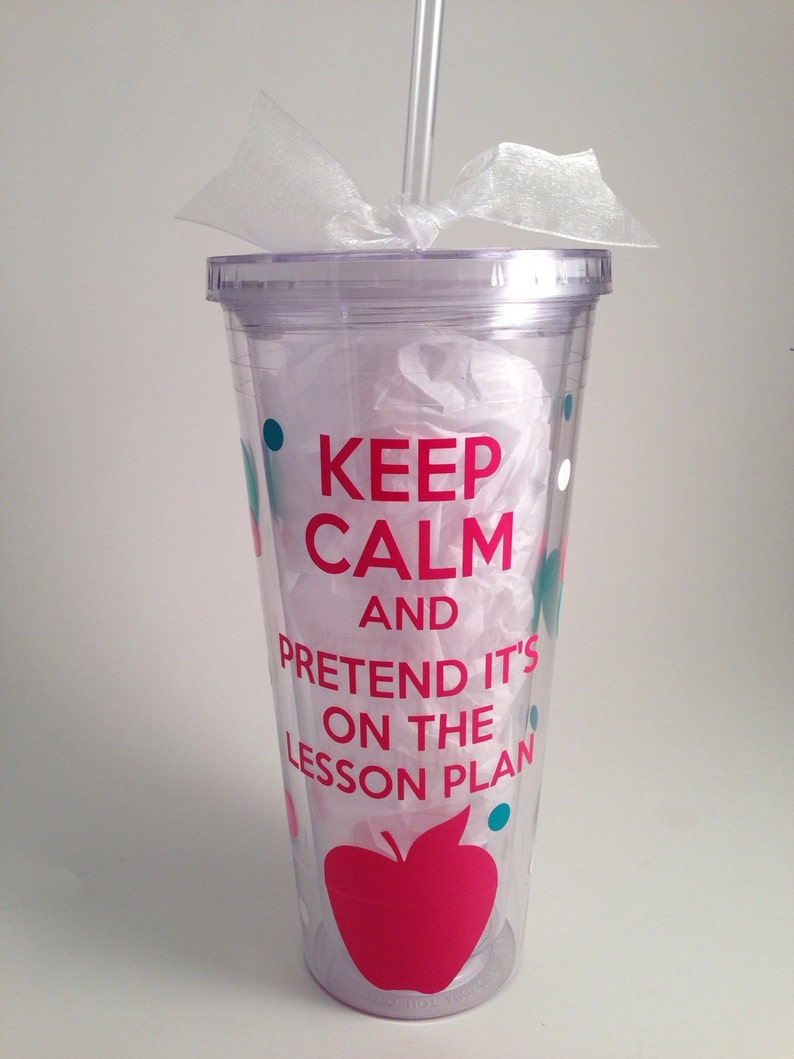 Keep Calm Teacher cup/ teacher gift Etsy