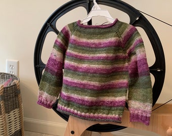 Hand Knit child sweater/jumper - acrylic - 5/6 - CS37