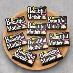 Silicone Bead Beautiful Mother Focal Bead for Pen Bracelet Necklace Keychain Lanyard , Silicone Bead Bulk Wholesale DIY Charm Finding BS1223