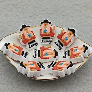 Silikonpärla Gitarr Singer Girl Lady Focal Bead DIY Charm Pen Finding BS1923