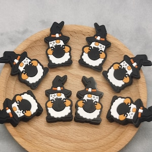 Silikonpärla Halloween Gnome Dvärg Focal Pärla DIY Charm Penna Hitta BS1085