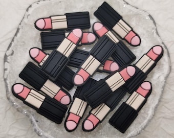 Silicone Bead Lipstick Lip Stick Focal Bead for Pen Bracelet Necklace Keychain Lanyard Silicone Bead Bulk Wholesale DIY Charm Finding BS0263