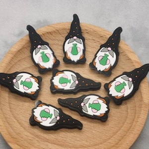 Silikonpärla Halloween Gnome Dvärg Focal Pärla DIY Charm Penna Hitta BS1087