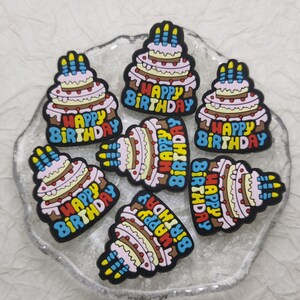 Silicone Bead Happy Birthday Cake Focal Bead for Pen Bracelet Necklace Keychain Lanyard , Silicone Bead Wholesale DIY Charm Finding BS0237