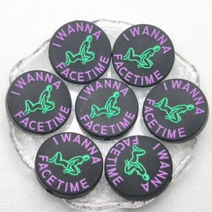 Silicone Bead I Wanna Facetime Focal Bead DIY Charm Pen Finding BS0988