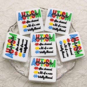 Silikon Perle Autismus Mama oft betont ein bisschen vermasselt total gesegnet fokale Perle DIY Charme Stift BS0699