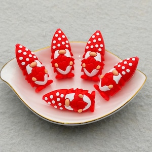 Silikonpärla Alla hjärtans dag 3D-hjärta Gnome Dvärg Focal Bead Charm Penna Hitta BS2025