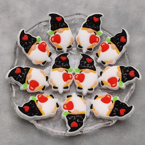 Silikonpärla Teach Teacher Gnome Dvärg Focal Pärla DIY Charm Penna Hitta BS1058