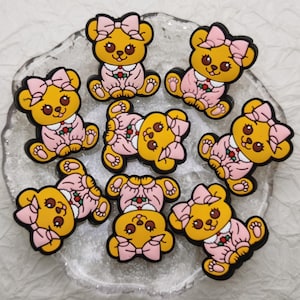 Silicone Bead Bear Focal Bead for Pen Bracelet Necklace Keychain Lanyard , Silicone Bead in Bulk Wholesale DIY Charm Finding BS0512