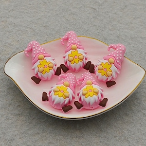Silikonpärla Alla hjärtans dag 3D-blomma, gnom, dvärg, fokuspärla, berlockpenna, hitta BS2049