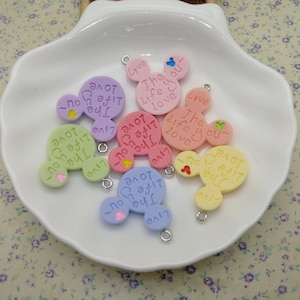 6/20 pezzi ciondolo in plastica con ciondolo a forma di topo, resina, creazione di gioielli artigianali fatti a mano, collana fai da te, accessorio decorativo per orecchini, BP0439