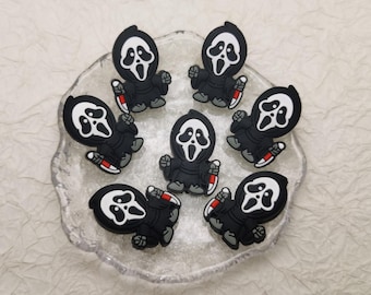 Silicone Bead Halloween Ghost Skull Focal Bead for Pen Bracelet Necklace Keychain Lanyard , Silicone Bead Wholesale DIY Charm Finding BS0185