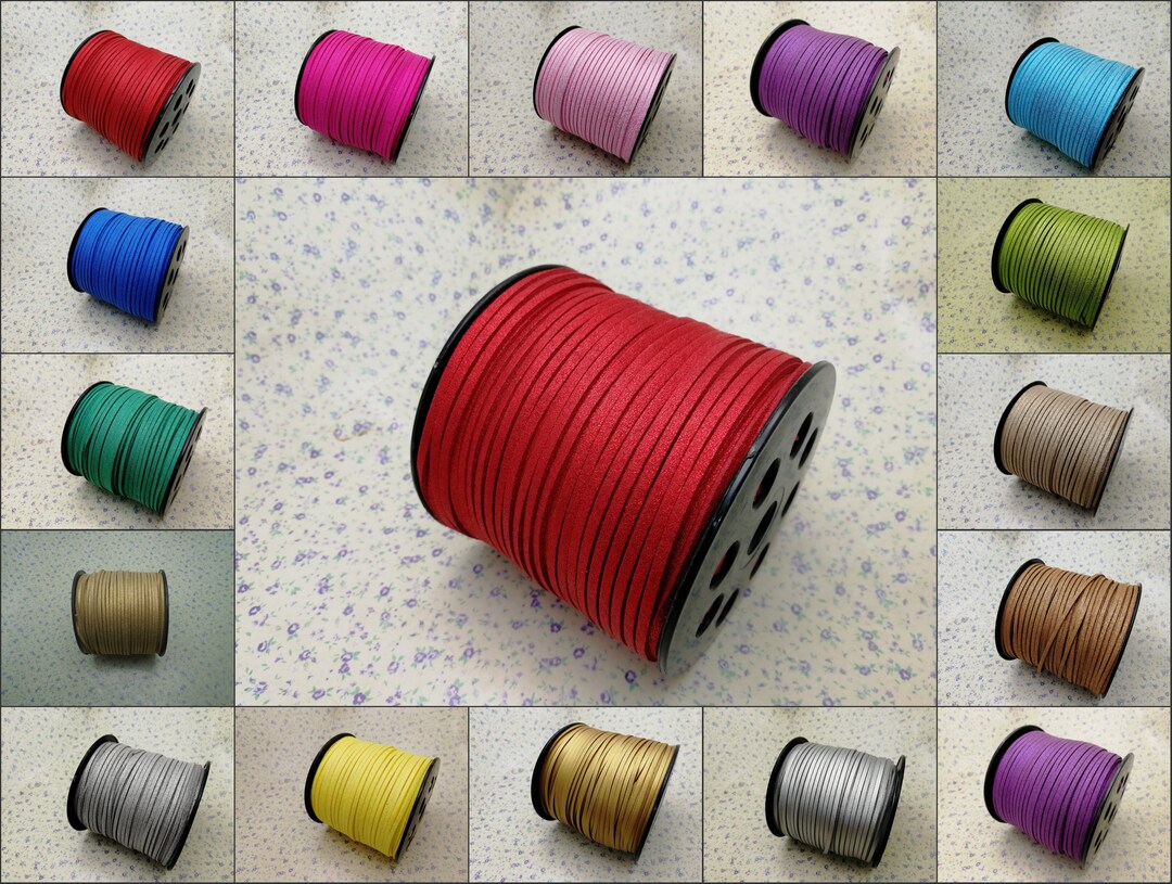 10 Meters 2.5mm Width Flat Faux Suede Leather Cord , Top Grade Velvet ...