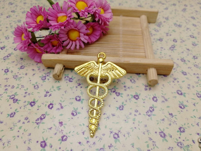 10pcs gold color 50x30mm metal snake wing cobra viper serpent pendant charm handmade jewelry making DIY finding earring necklace drop BM104