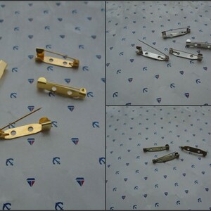20/100/500 pieces 30mm length metal brooch pin back bar jewelry badge clip catch safety pin finding , gold silver bronze color option BF0040