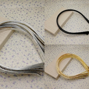 幅6mmの金属製フラットヘッドバンドブランク、ゴールドシルバーブラックカラーヘアヘッドバンドバレッタクリップコームティアラアクセサリーヘアバンドファインディング、BH0015