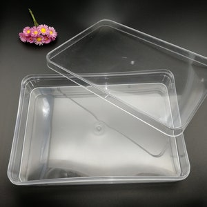 2 pieces 212x148x40mm rectangle shape clear PS plastic box , jewelry bead tool wedding party gift display storage acrylic resin box , BB0065