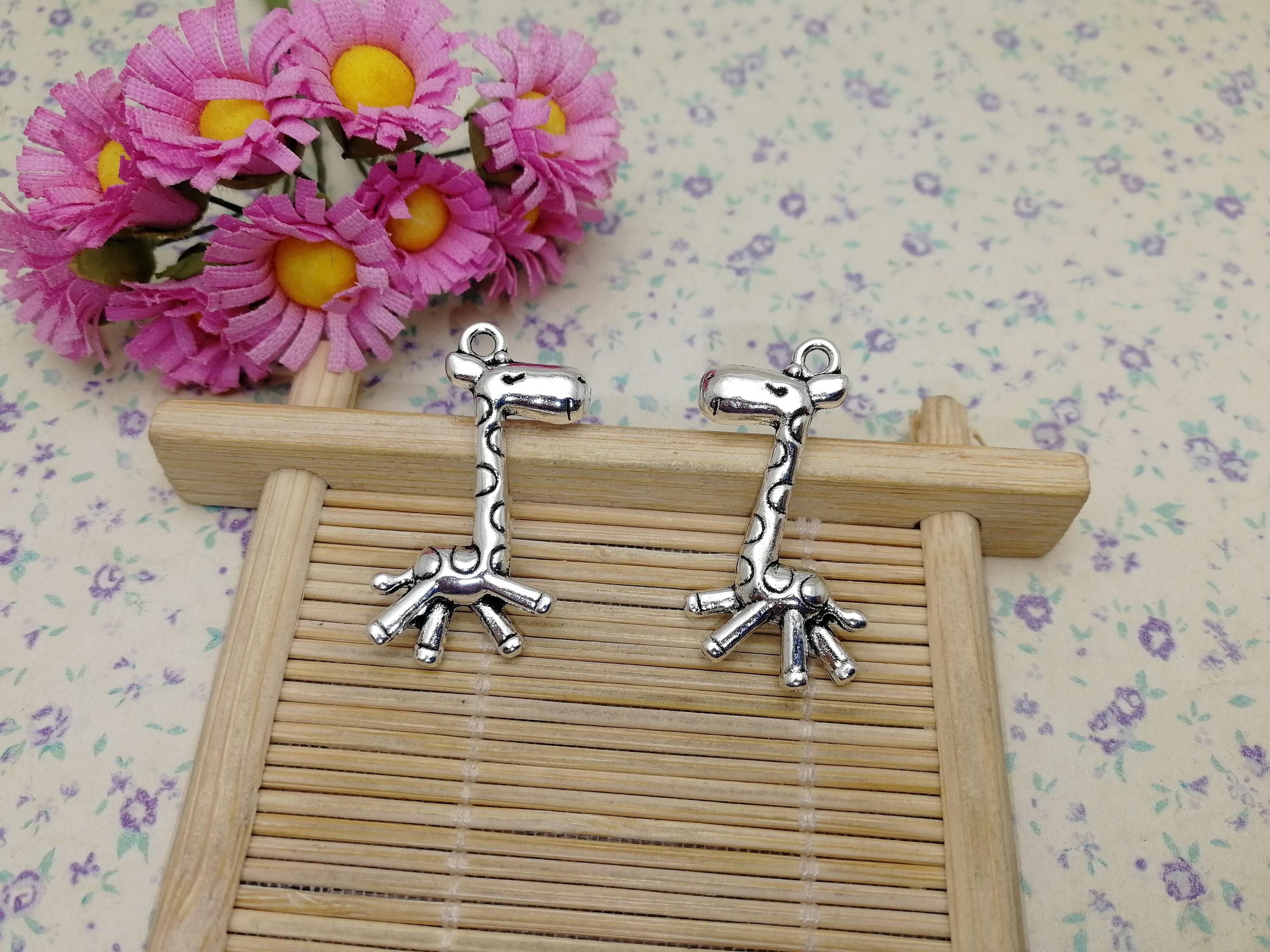 Sterling Silver Giraffe Ring, Articulated Head, Size 6 L462