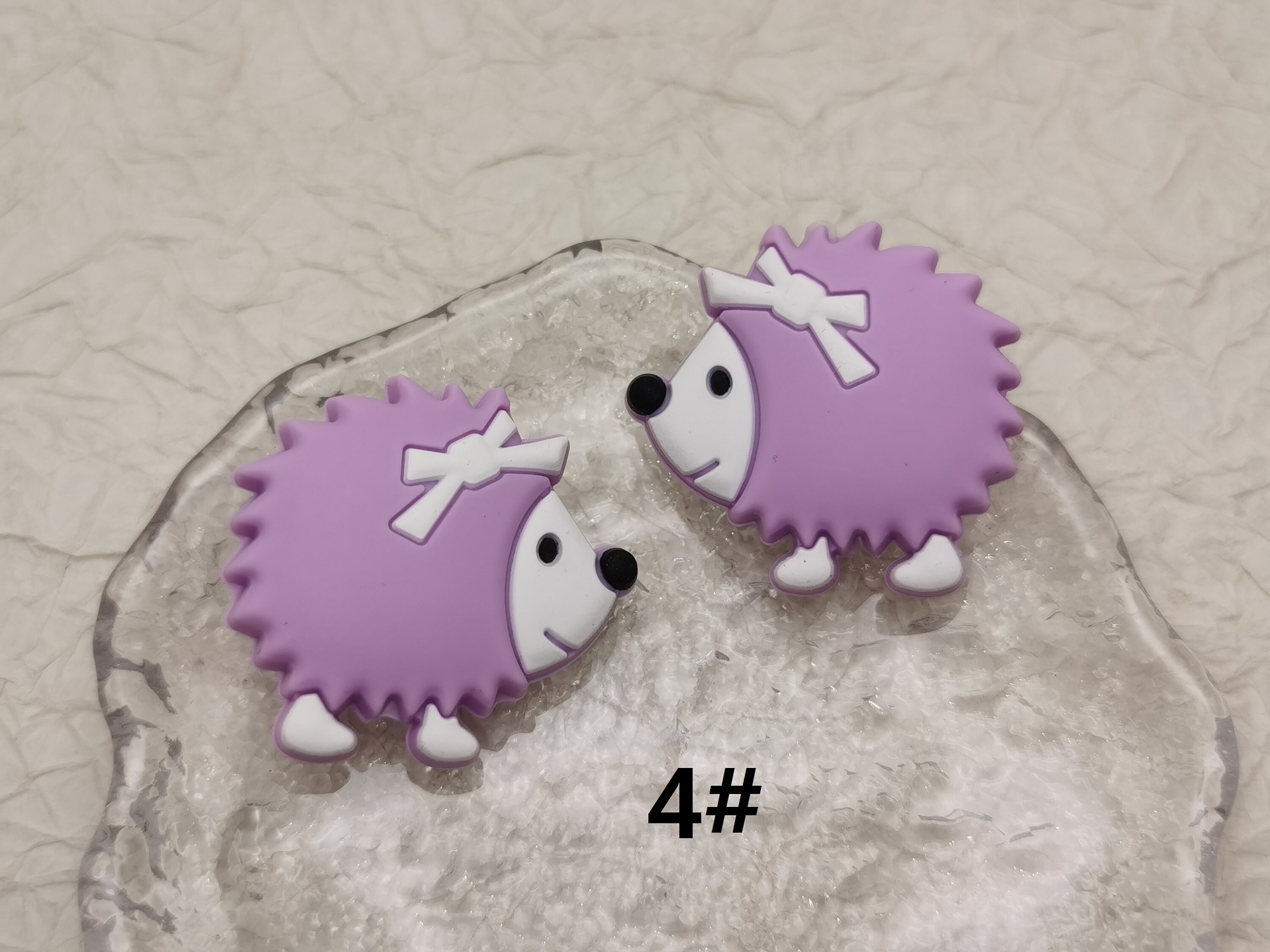 Igel Silikon Perlen Set - 8 Stück 3D Tier Perlen Für Stifte & Schmuck