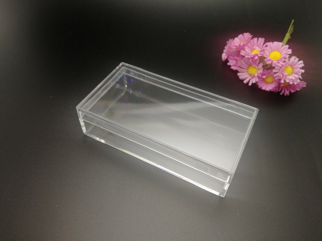 4 Pieces 84x44x22mm Rectangle Shape Clear PS Plastic Box , Jewelry Bead ...
