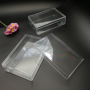 2 pieces 120x80x34mm rectangle shape clear PS plastic box , jewelry bead tool wedding party gift display storage acrylic resin box , BB0116