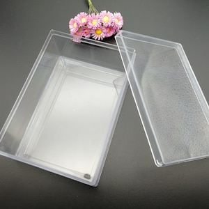 2 pieces 130x90x50mm rectangle shape clear PS plastic box , jewelry bead tool wedding party gift display storage acrylic resin box , BB0057