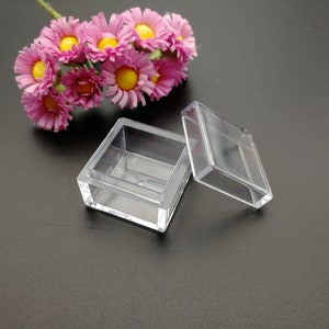 6/20/100 pièces 25x25x18mm carré clair PS boîte en plastique, bijoux perle boucle d'oreille outil fête de mariage cadeau affichage stockage résine acrylique, BB0052