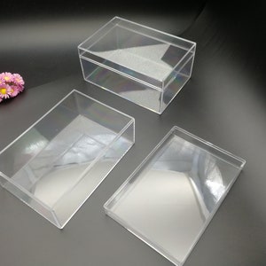 2 pieces 125x85x55mm rectangle shape clear PS plastic box , jewelry bead tool wedding party gift display storage acrylic resin box , BB0126