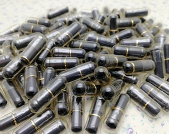 100 stuks heldere kleur wens bericht pil capsule charme met zwarte kleur blanco papier notitie erin, geheime liefdesbrief pil kraal vinden BP0106