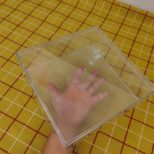2 pieces 250x250x86mm square shape clear PS plastic box , jewelry bead earring tool wedding party gift display storage acrylic resin BB0161