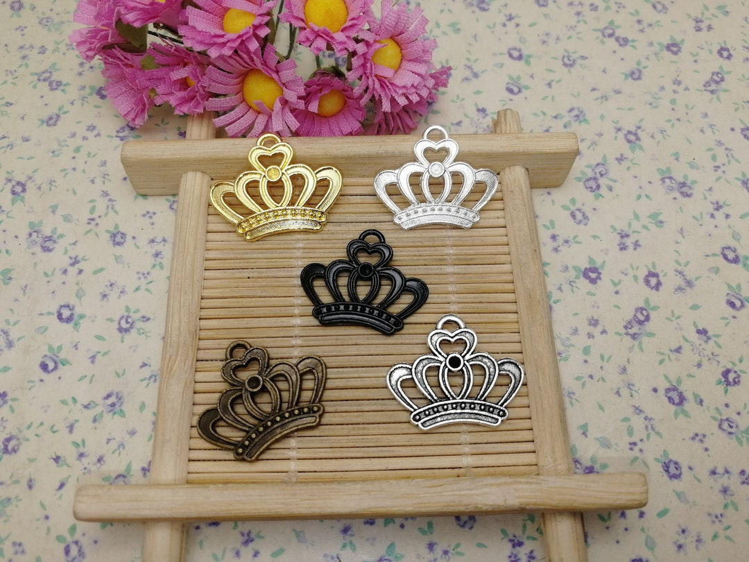 20/100 Pieces Metal Imperial Crown Pendant Necklace Earring