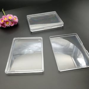 4 pieces 93x70x11mm rectangle shape clear PS plastic box , jewelry bead tool wedding party gift display storage acrylic resin box , BB0107