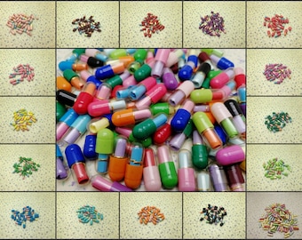 17 kleuren wensbericht pil capsule charme met blanco papier notitie erin, 30/100/500 stuks gelukkig geheime liefde pil kraal DIY vinden, BP0054