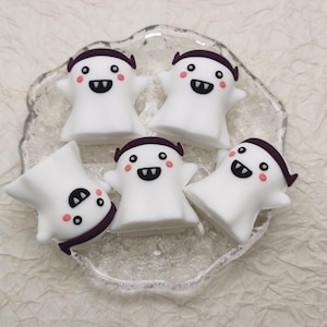 Silicone Bead Halloween Ghost Focal Bead for Pen Bracelet Necklace Keychain Lanyard , Silicone Bead Bulk Wholesale DIY Charm Finding BS0833