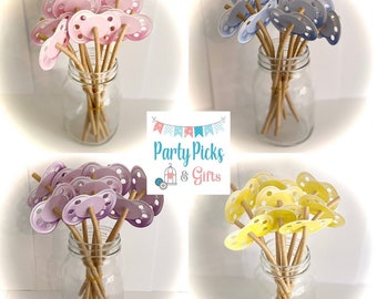 BABY SHOWER STRAWS, gender reveal, dummy effect design, boy, girl, photo prop, pink blue yellow, hen do party | drinking decoration